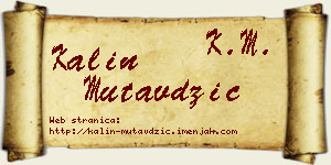 Kalin Mutavdžić vizit kartica